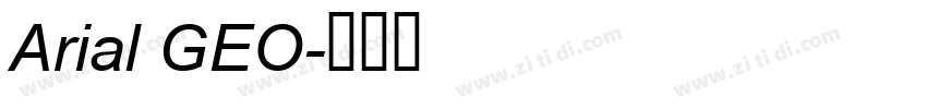 Arial GEO字体转换